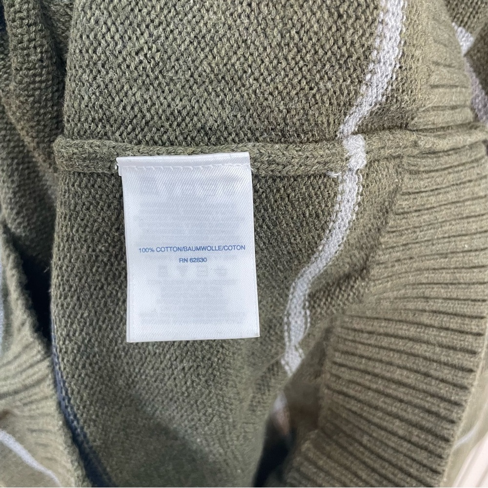 Lands' End Men's Striped Cotton Drifter Crewneck‎ Sweater Size XL - Picture 4 of 4